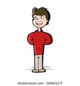 cartoon happy man