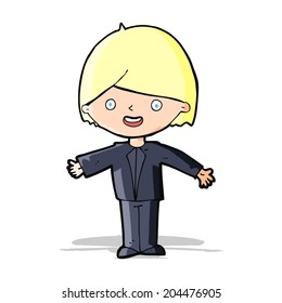hombre feliz de dibujos animados