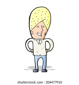 hombre feliz de dibujos animados