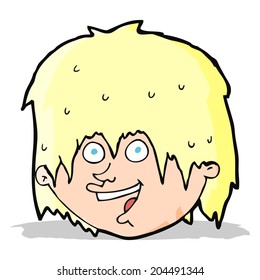 hombre feliz de dibujos animados