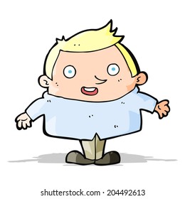 cartoon happy man