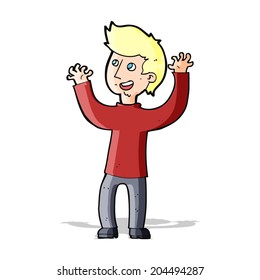 cartoon happy man