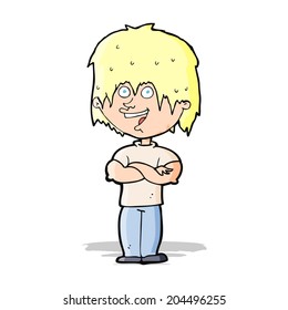 cartoon happy man