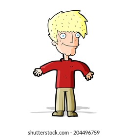 hombre feliz de dibujos animados