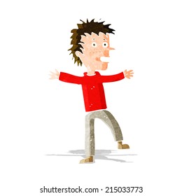 cartoon happy man