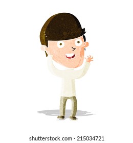 cartoon happy man