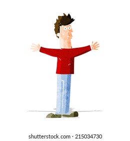 cartoon happy  man
