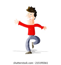 hombre feliz de dibujos animados