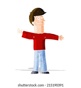 cartoon happy man