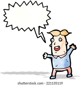 cartoon happy man