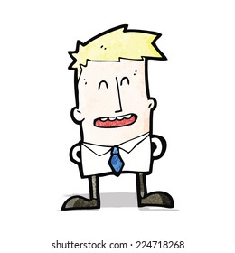 cartoon happy man