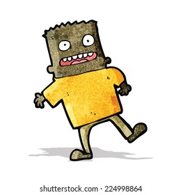 hombre feliz de dibujos animados