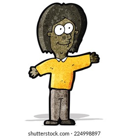 cartoon happy man