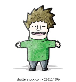 cartoon happy man