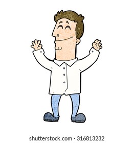 cartoon happy man