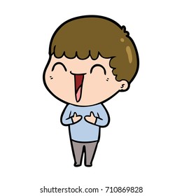 cartoon happy man