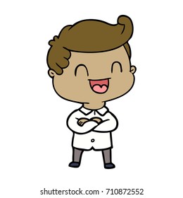 cartoon happy man