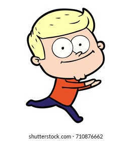 hombre feliz de dibujos animados