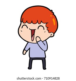 cartoon happy man