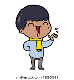 hombre feliz de dibujos animados