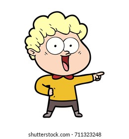 cartoon happy man