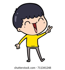 cartoon happy man