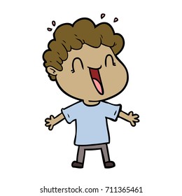 hombre feliz de dibujos animados
