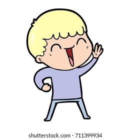 cartoon happy man