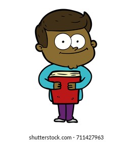cartoon happy man