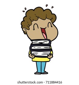 hombre feliz de dibujos animados