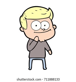 cartoon happy man