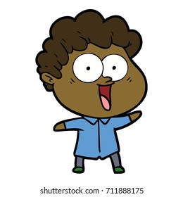 hombre feliz de dibujos animados
