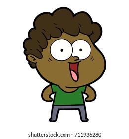 cartoon happy man