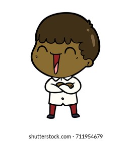 cartoon happy man