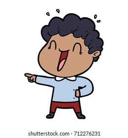 cartoon happy man