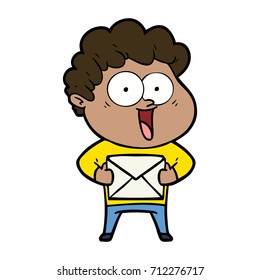 cartoon happy man