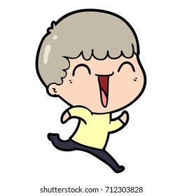 cartoon happy man