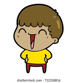 cartoon happy man