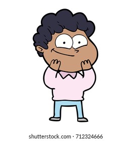 hombre feliz de dibujos animados