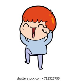 hombre feliz de dibujos animados