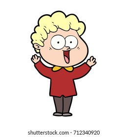 cartoon happy man