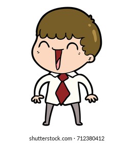 cartoon happy man