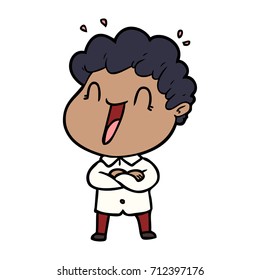 cartoon happy man