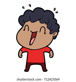 hombre feliz de dibujos animados