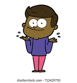 hombre feliz de dibujos animados