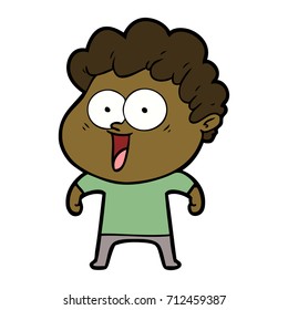 hombre feliz de dibujos animados
