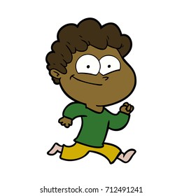 cartoon happy man