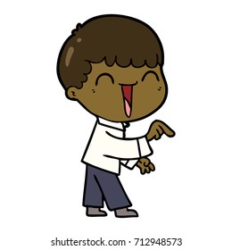 cartoon happy man