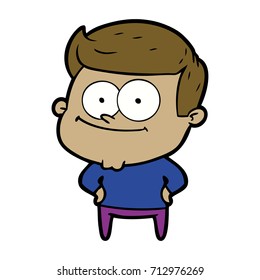 cartoon happy man