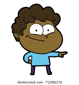 hombre feliz de dibujos animados